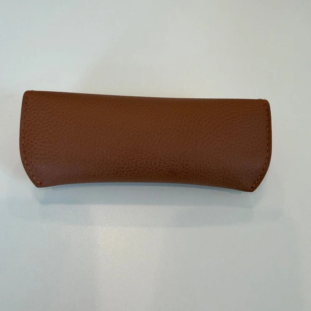 Ray-Ban Brown Faux Leather Sunglasses Case‎ Snap ClosE Luxottica CASE ONLY